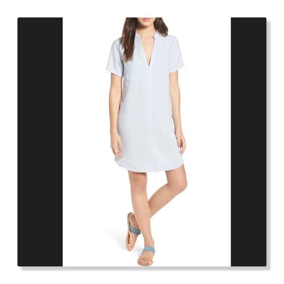 🌸 LUSH/ All in Favor 🌸 Hailey Crepe Shift Dress - [size Small, Blue] - Picture 1 of 12